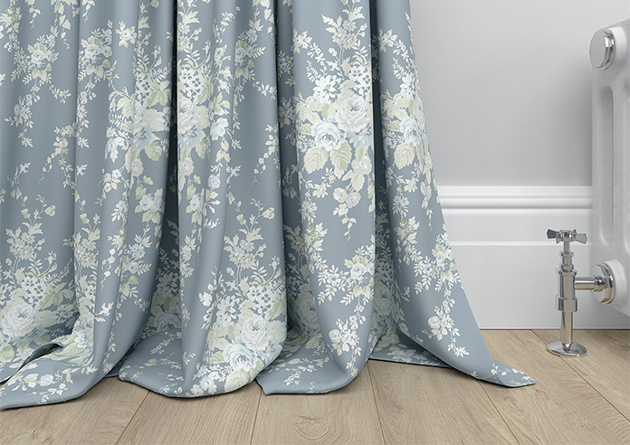 Shabby Chic by Rachel Ashwell Garden Floral, Dusky Blue - Made to Measure Curtains - Image 6